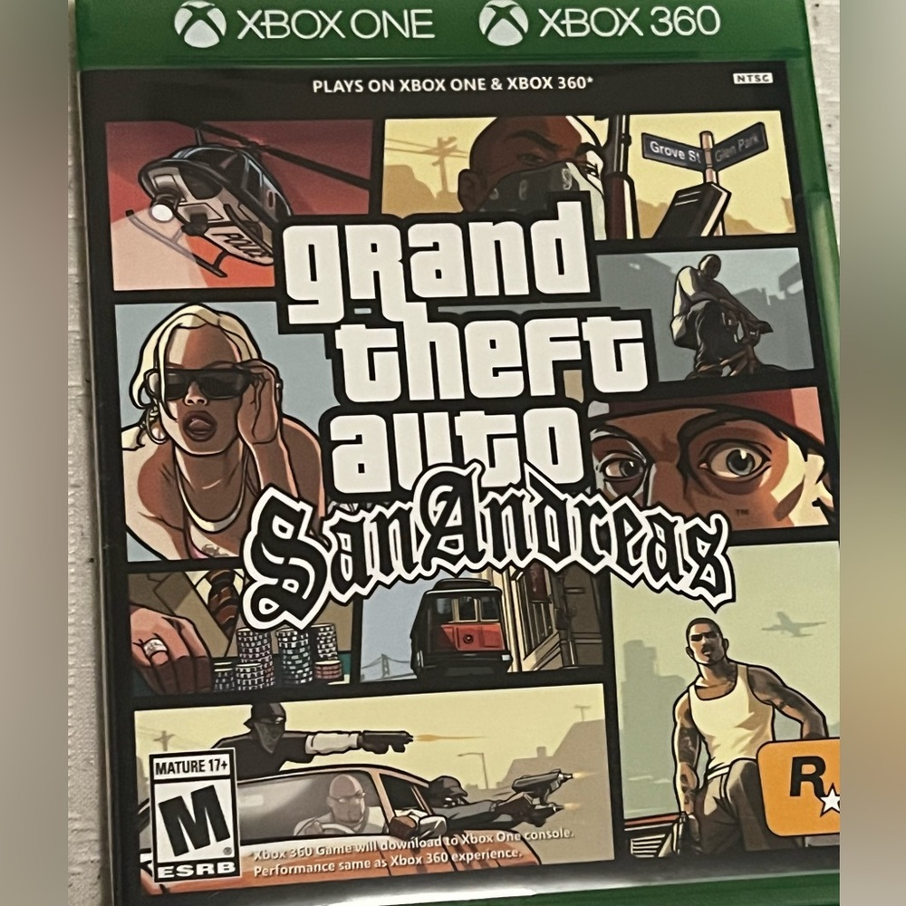 Im selling GT4 San Andreas the game. Plays on Xbox one/Xbox 360.